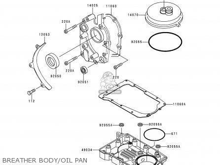 BREATHER BODY/OIL PAN - ZR550B3 ZEPHYR 1992 CANADA