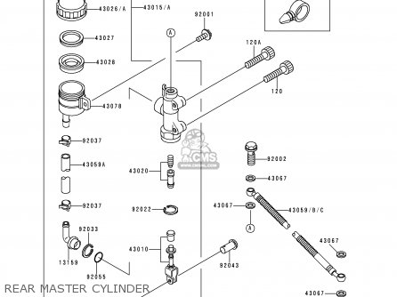 REAR MASTER CYLINDER - ZR550B3 ZEPHYR 1992 CANADA