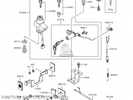 IGNITION SWITCH(ZR550-B3/B4) - ZR550B3 ZEPHYR 1992 CANADA
