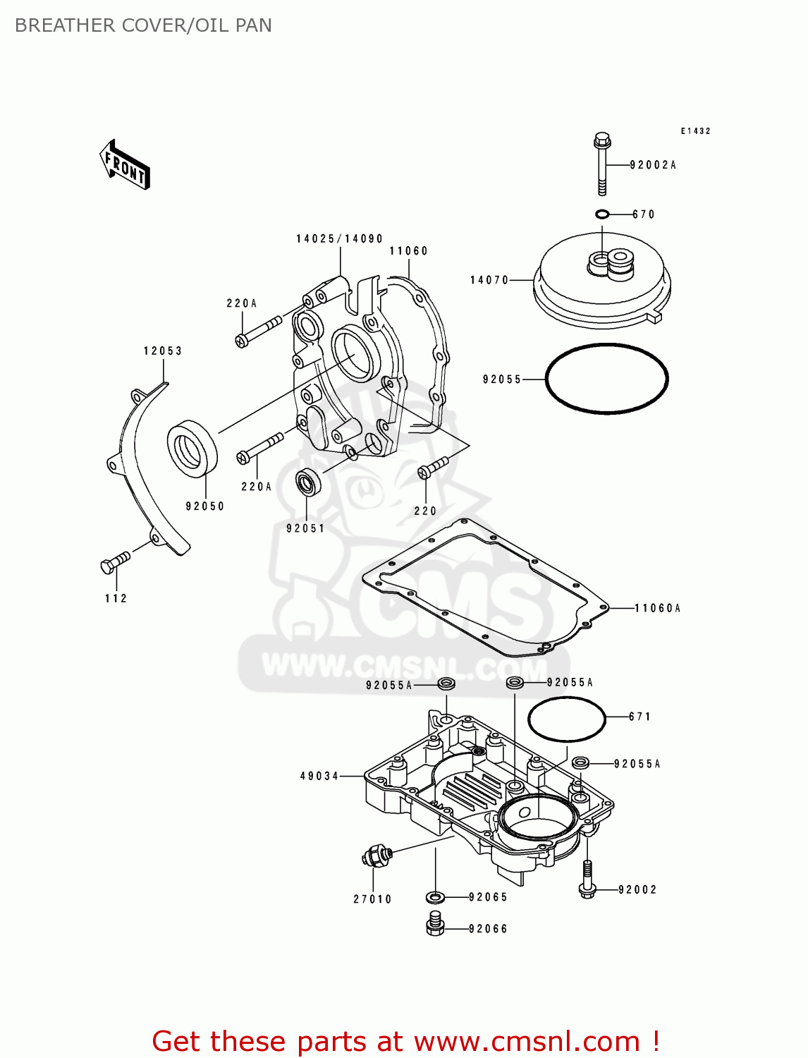BREATHER COVER/OIL PAN ZR550B3 ZEPHYR 1992 EUROPE UK FG FR GR SP
