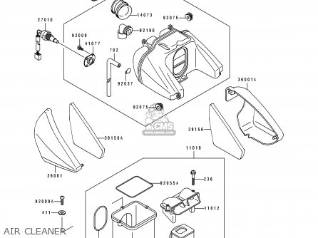 AIR CLEANER - ZR550B3 ZEPHYR 1992 EUROPE UK FG FR GR SP