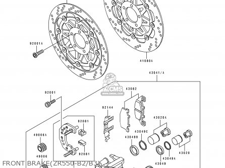 FRONT BRAKE(ZR550-B2/B3) - ZR550B3 ZEPHYR 1992 EUROPE UK FG FR GR SP