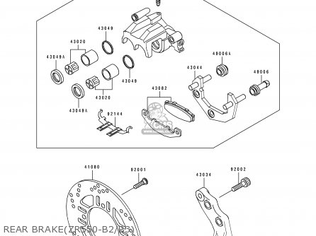 REAR BRAKE(ZR550-B2/B3) - ZR550B3 ZEPHYR 1992 EUROPE UK FG FR GR SP