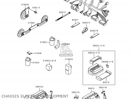 CHASSIS ELECTRICAL EQUIPMENT - ZR550B3 ZEPHYR 1992 EUROPE UK FG FR GR SP