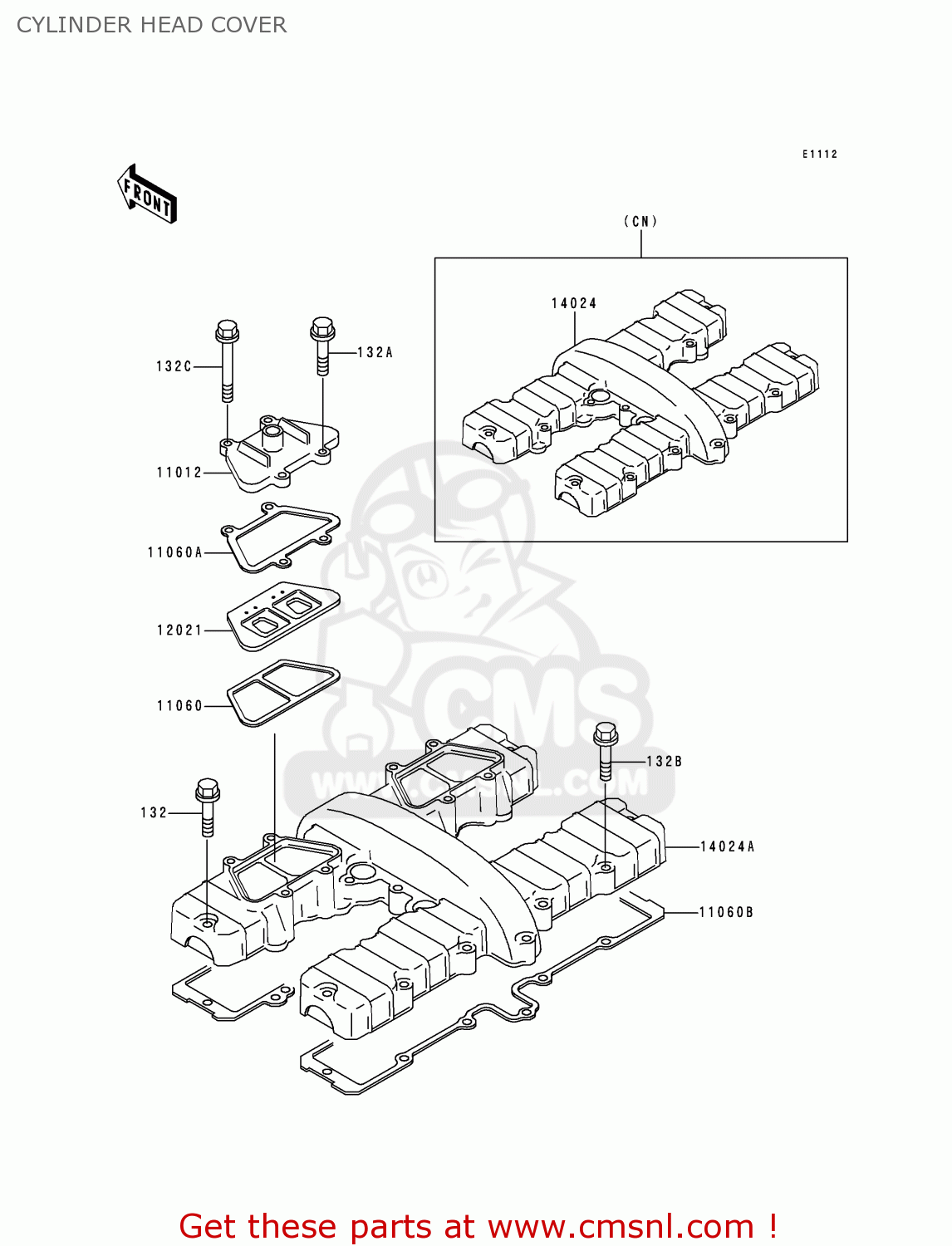CYLINDER HEAD COVER ZR550B4 ZEPHYR 1993 CANADA