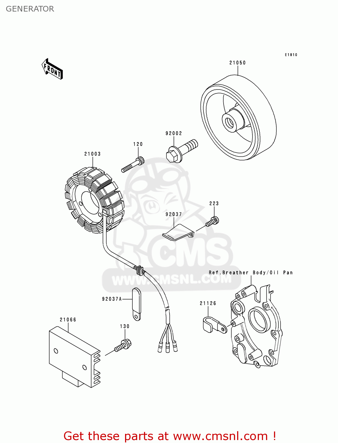 GENERATOR ZR550B4 ZEPHYR 1993 CANADA
