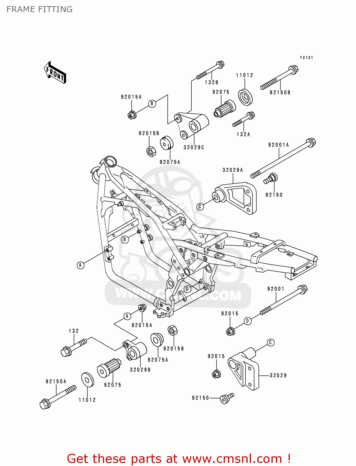 FRAME FITTING ZR550B4 ZEPHYR 1993 CANADA