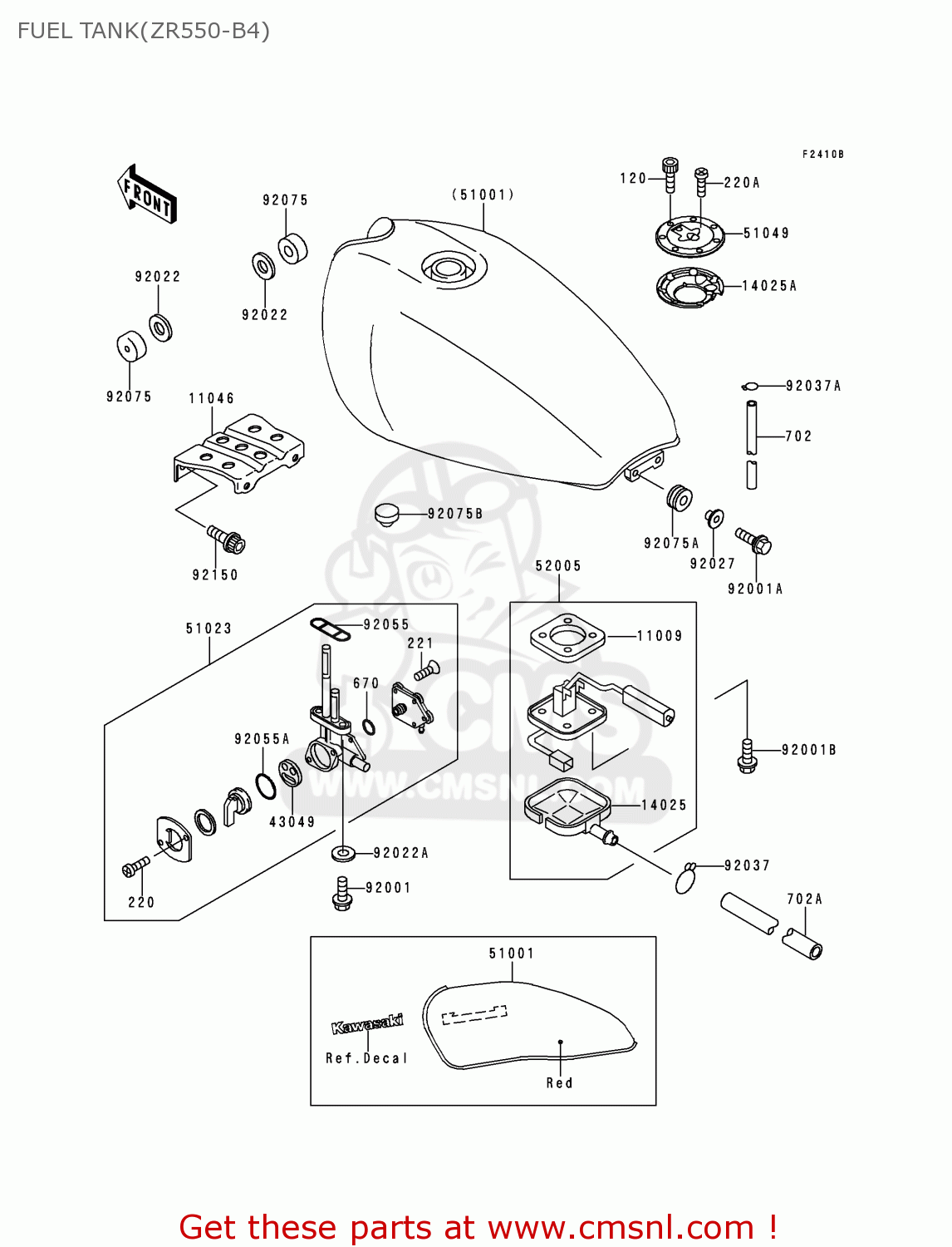 FUEL TANK(ZR550-B4) ZR550B4 ZEPHYR 1993 CANADA