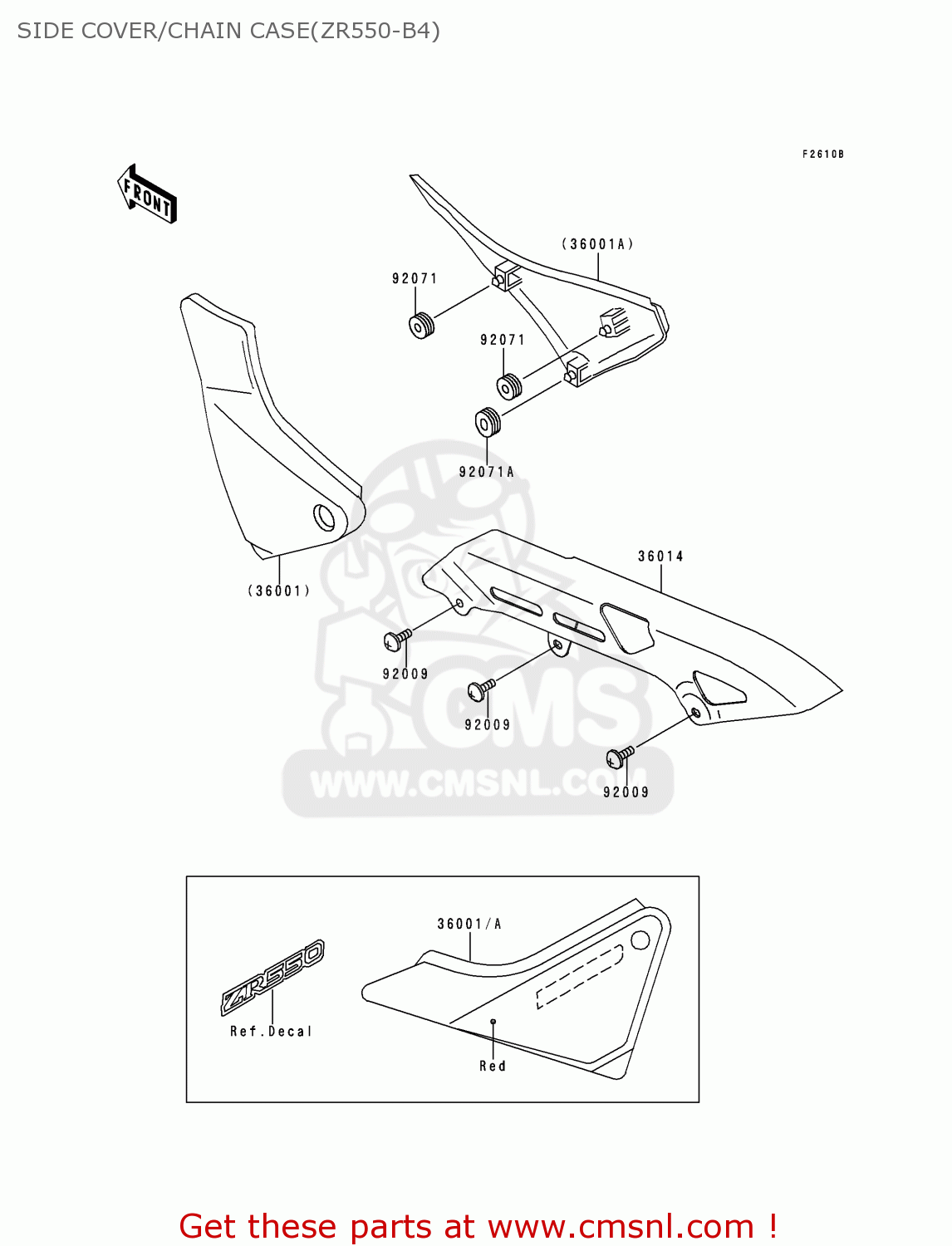 SIDE COVER/CHAIN CASE(ZR550-B4) ZR550B4 ZEPHYR 1993 CANADA