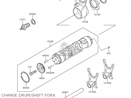 CHANGE DRUM/SHIFT FORK - ZR550B4 ZEPHYR 1993 CANADA