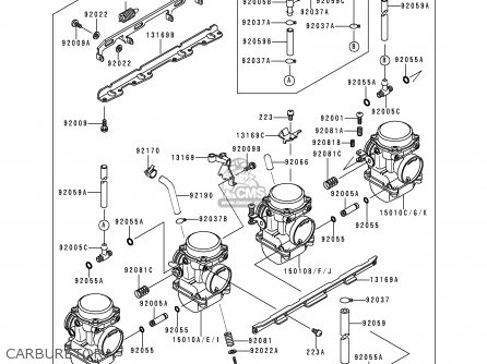 CARBURETOR - ZR550B4 ZEPHYR 1993 CANADA