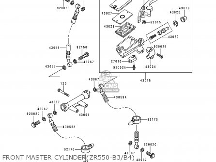 FRONT MASTER CYLINDER(ZR550-B3/B4) - ZR550B4 ZEPHYR 1993 CANADA
