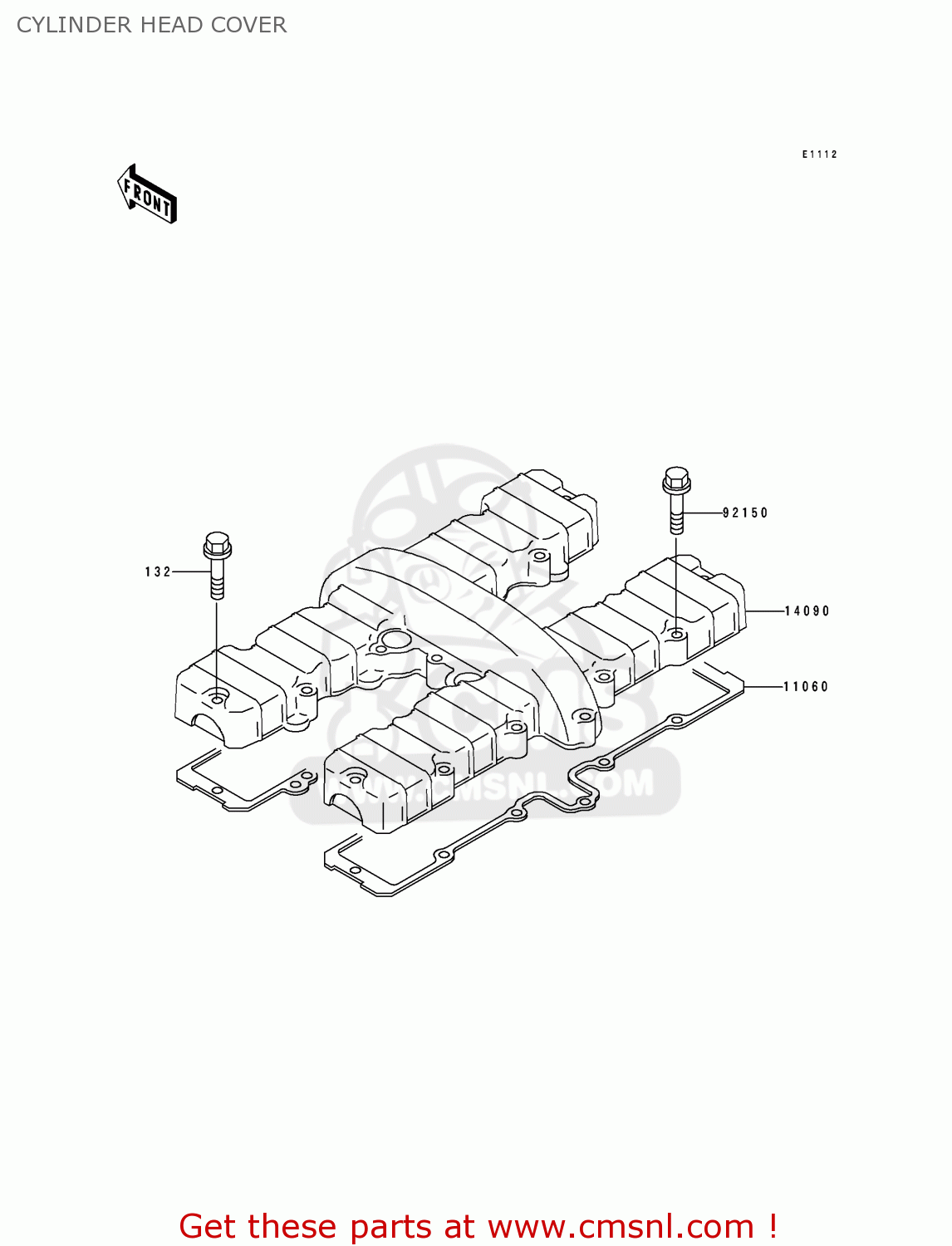 CYLINDER HEAD COVER ZR550B4 ZEPHYR 1993 EUROPE UK FR NL FG GR SP