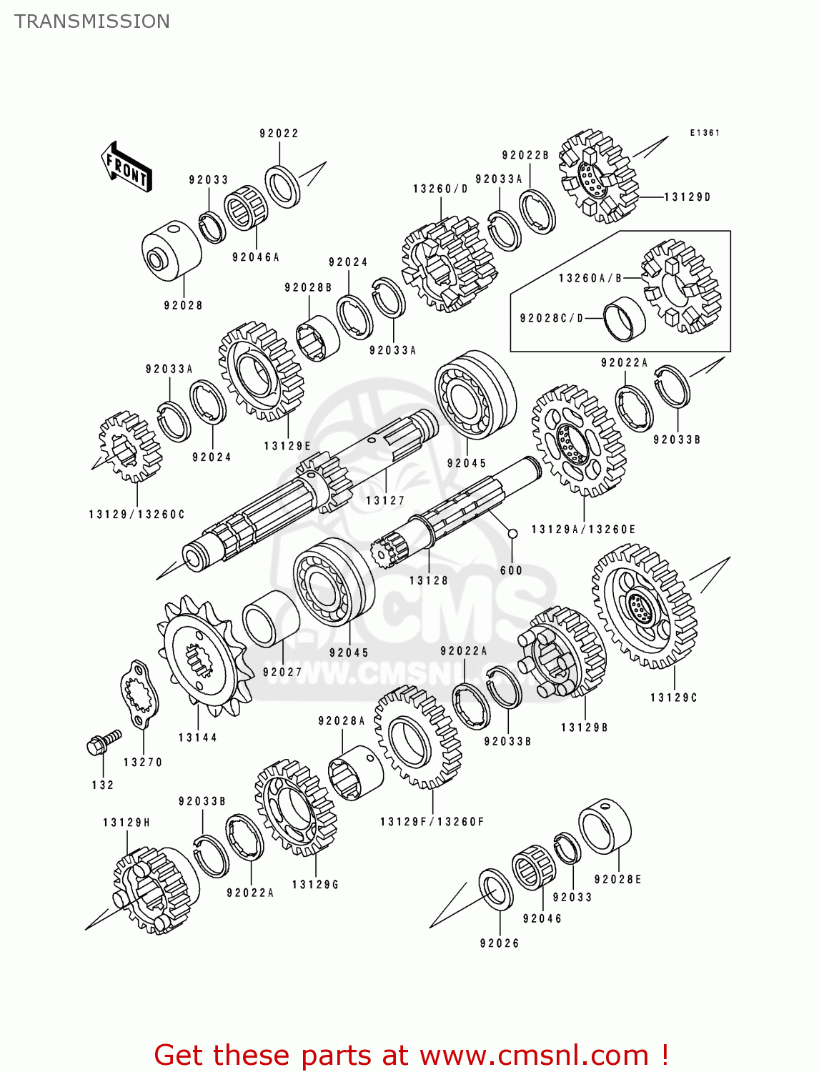 TRANSMISSION ZR550B4 ZEPHYR 1993 EUROPE UK FR NL FG GR SP