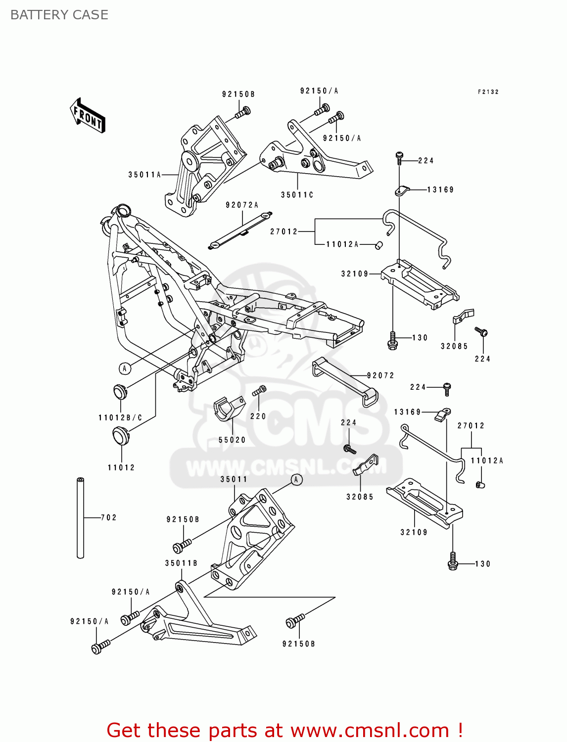 BATTERY CASE ZR550B4 ZEPHYR 1993 EUROPE UK FR NL FG GR SP