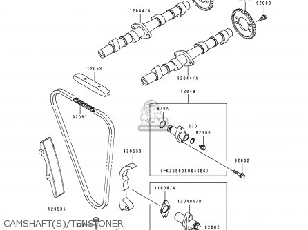 CAMSHAFT(S)/TENSIONER - ZR550B4 ZEPHYR 1993 EUROPE UK FR NL FG GR SP