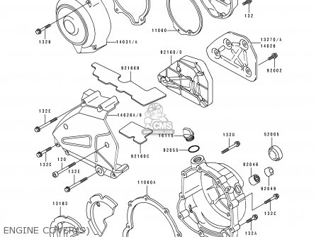 ENGINE COVER(S) - ZR550B4 ZEPHYR 1993 EUROPE UK FR NL FG GR SP