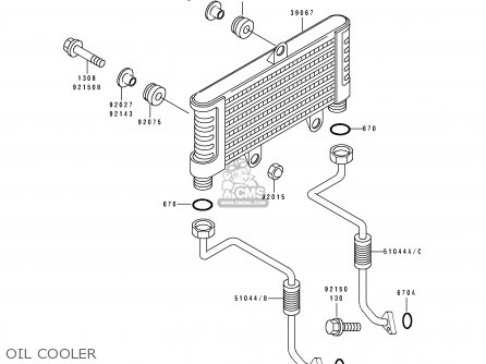 OIL COOLER - ZR550B4 ZEPHYR 1993 EUROPE UK FR NL FG GR SP