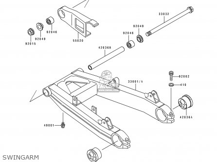 SWINGARM - ZR550B4 ZEPHYR 1993 EUROPE UK FR NL FG GR SP