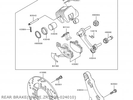REAR BRAKE(&NAMI.ZR550B-024010) - ZR550B4 ZEPHYR 1993 EUROPE UK FR NL FG GR SP