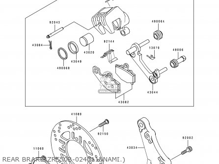 REAR BRAKE(ZR550B-024011&NAMI.) - ZR550B4 ZEPHYR 1993 EUROPE UK FR NL FG GR SP