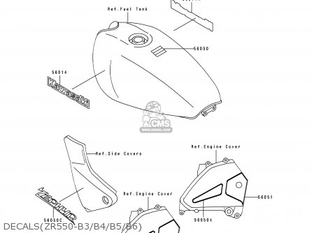 DECALS(ZR550-B3/B4/B5/B6) - ZR550B4 ZEPHYR 1993 EUROPE UK FR NL FG GR SP