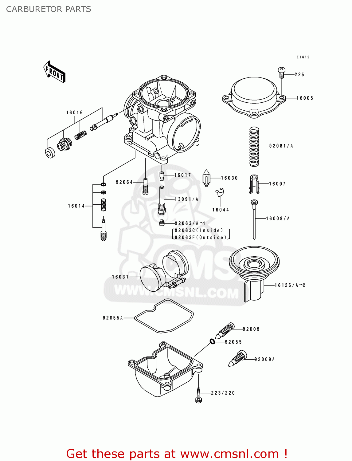 CARBURETOR PARTS ZR550B5 ZEPHYR 1994 UNITED KINGDOM FR NL FG GR SD SP