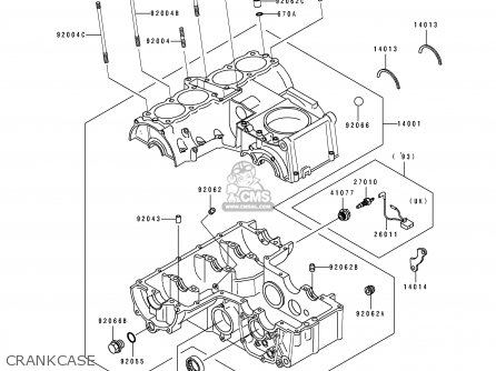 CRANKCASE - ZR550B5 ZEPHYR 1994 UNITED KINGDOM FR NL FG GR SD SP