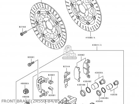 FRONT BRAKE(ZR550-B4/B5/B6) - ZR550B5 ZEPHYR 1994 UNITED KINGDOM FR NL FG GR SD SP
