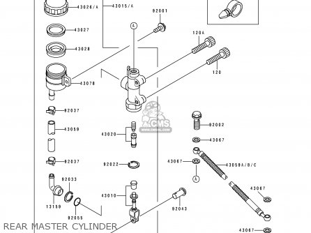 REAR MASTER CYLINDER - ZR550B5 ZEPHYR 1994 UNITED KINGDOM FR NL FG GR SD SP