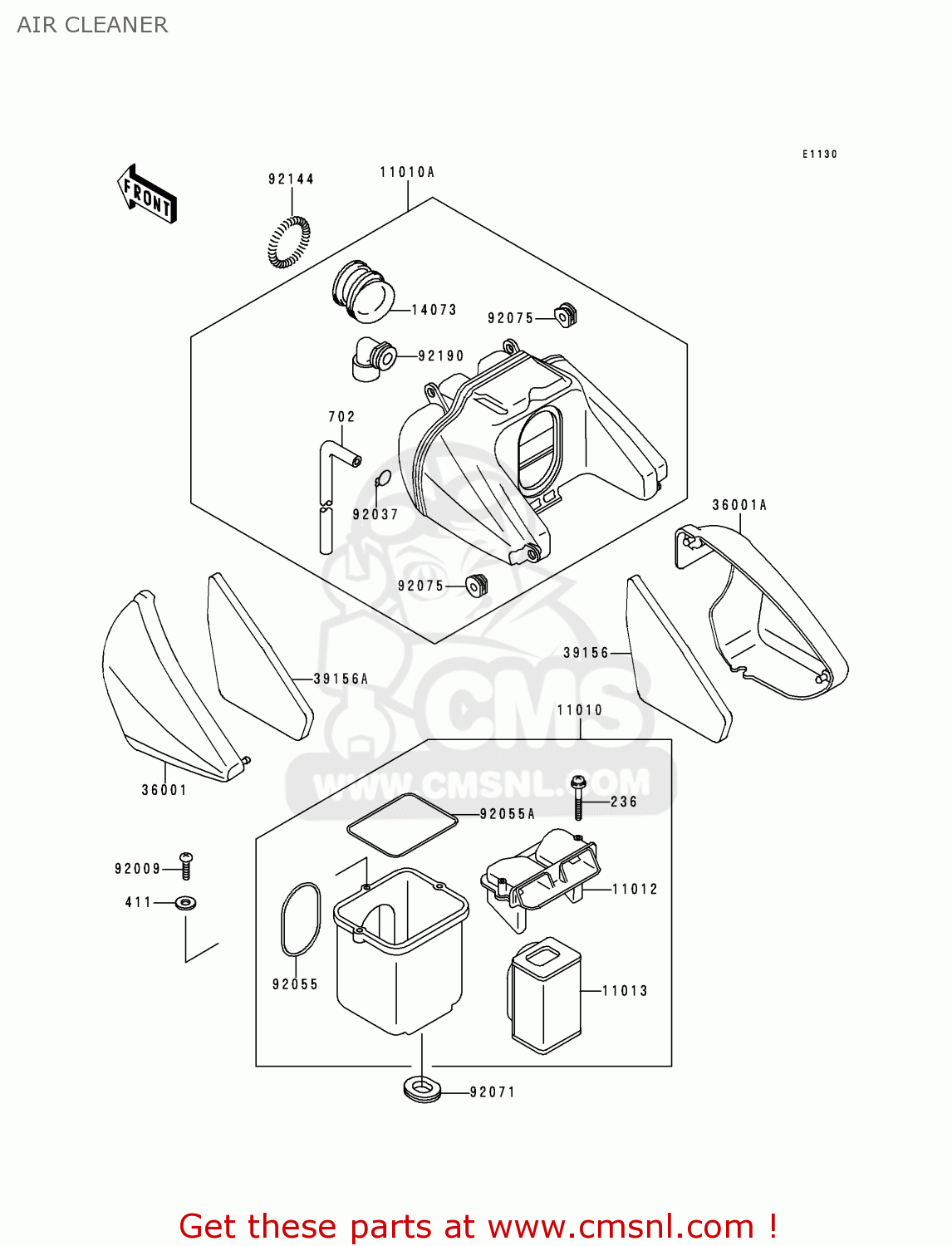 AIR CLEANER ZR550B7 ZEPHYR 1996 EUROPE SD SP