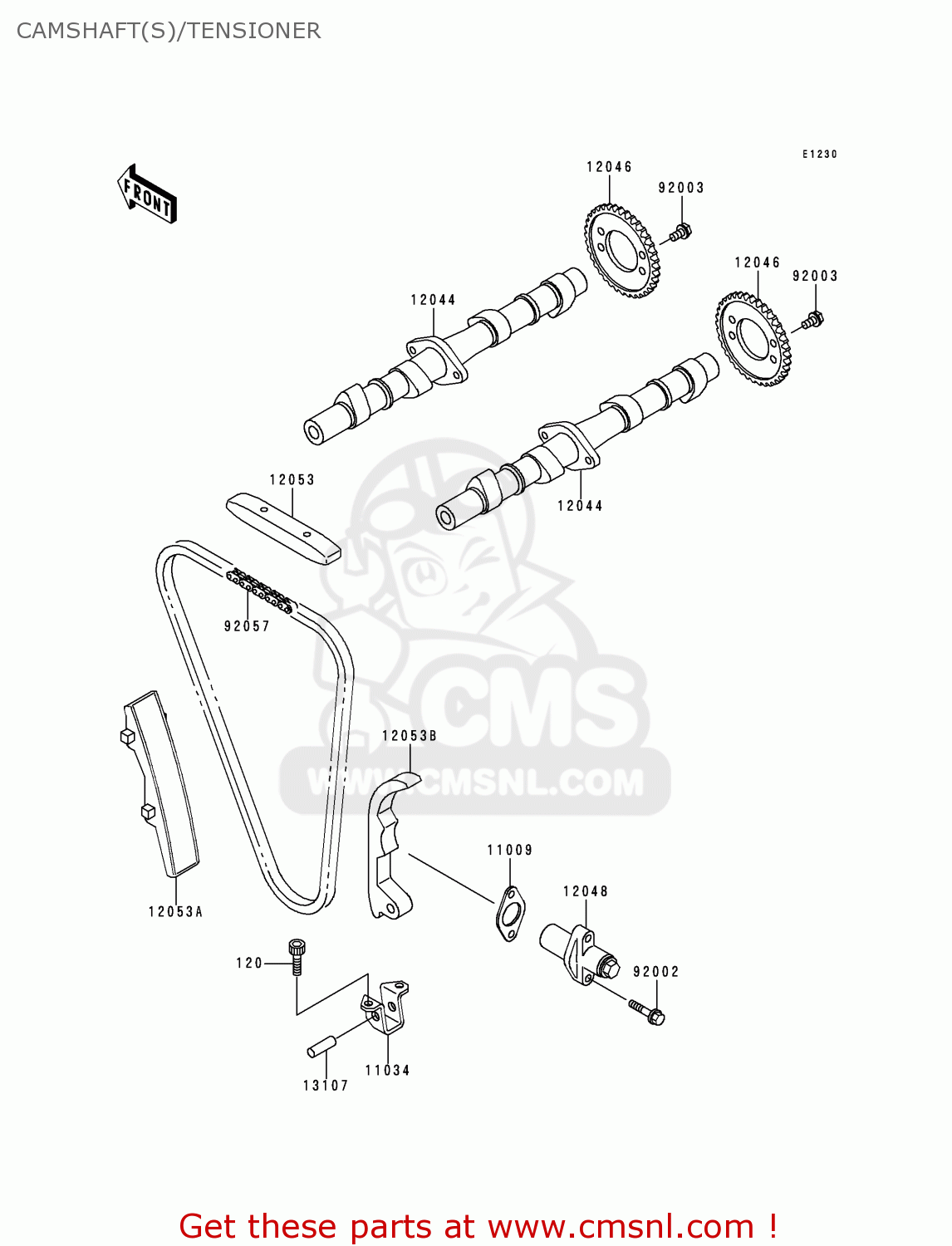 CAMSHAFT(S)/TENSIONER ZR550B7 ZEPHYR 1996 EUROPE SD SP