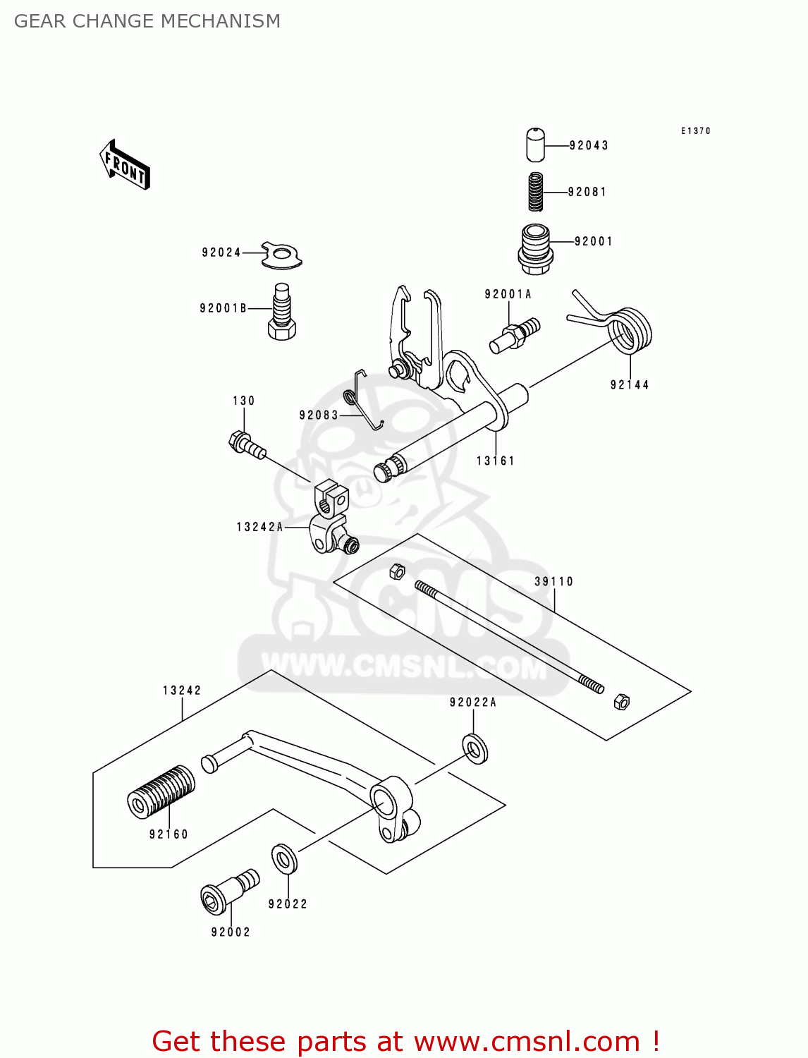 GEAR CHANGE MECHANISM ZR550B7 ZEPHYR 1996 EUROPE SD SP