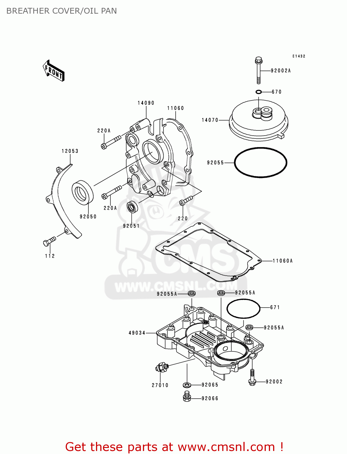 BREATHER COVER/OIL PAN ZR550B7 ZEPHYR 1996 EUROPE SD SP