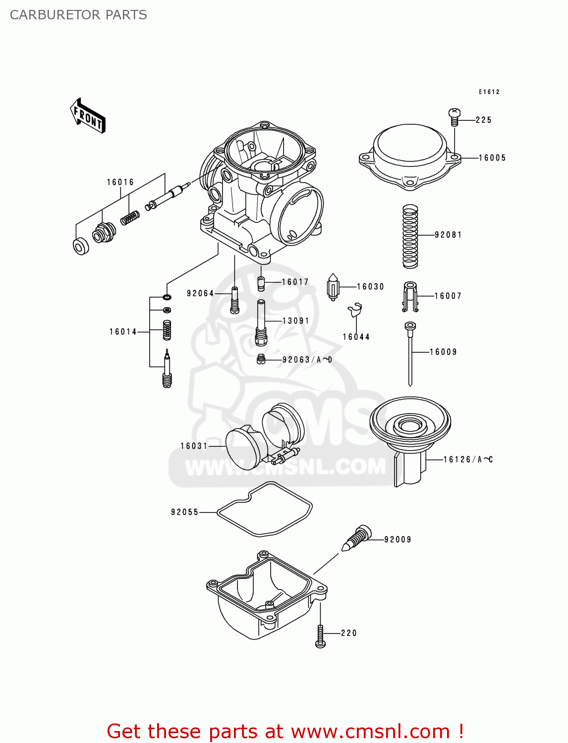 CARBURETOR PARTS ZR550B7 ZEPHYR 1996 EUROPE SD SP