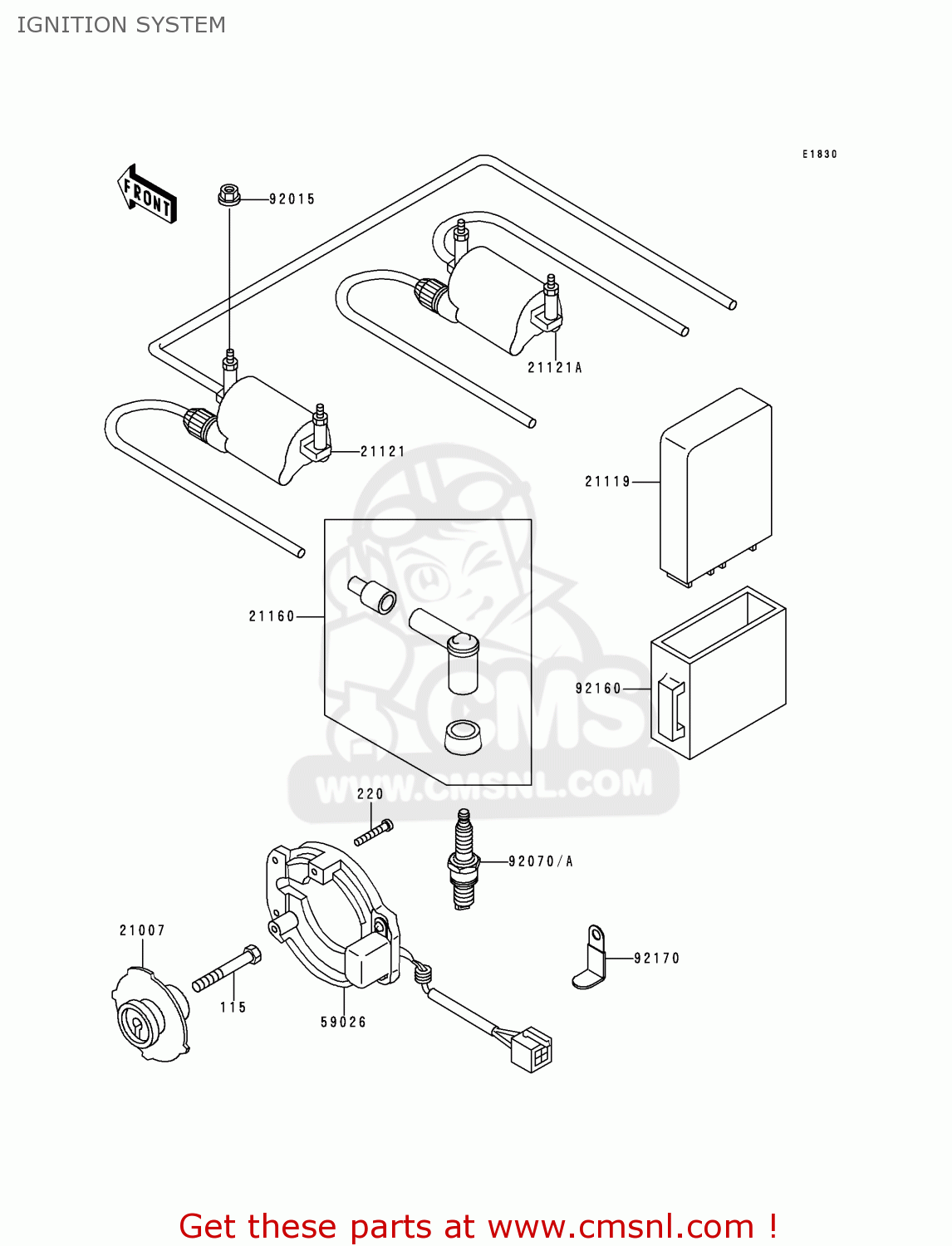 IGNITION SYSTEM ZR550B7 ZEPHYR 1996 EUROPE SD SP