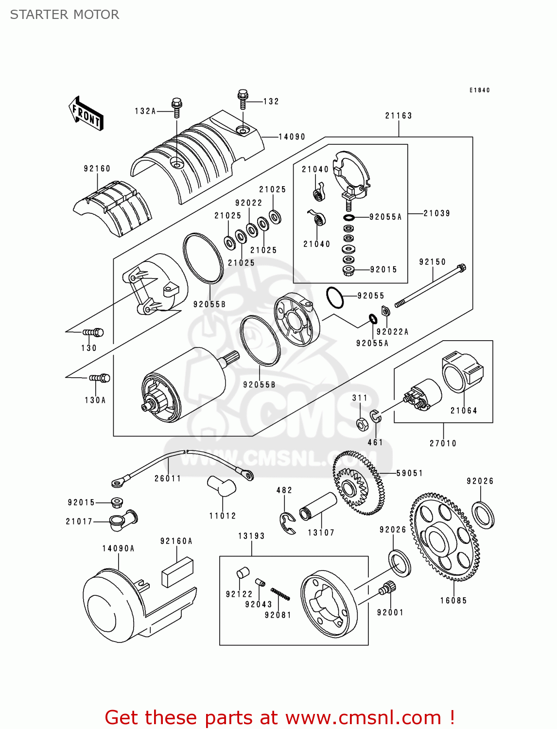 STARTER MOTOR ZR550B7 ZEPHYR 1996 EUROPE SD SP