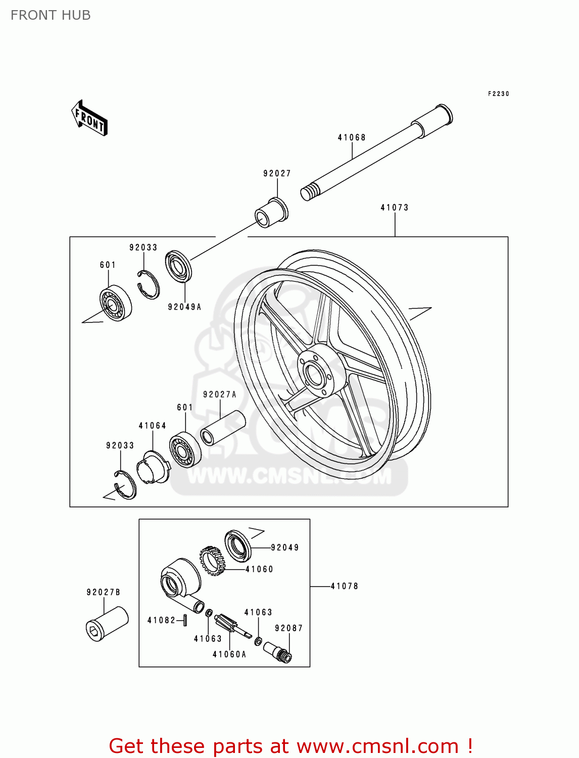 FRONT HUB ZR550B7 ZEPHYR 1996 EUROPE SD SP