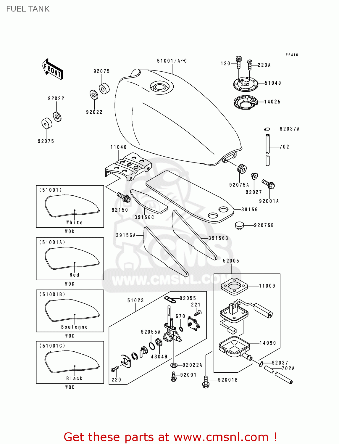 FUEL TANK ZR550B7 ZEPHYR 1996 EUROPE SD SP