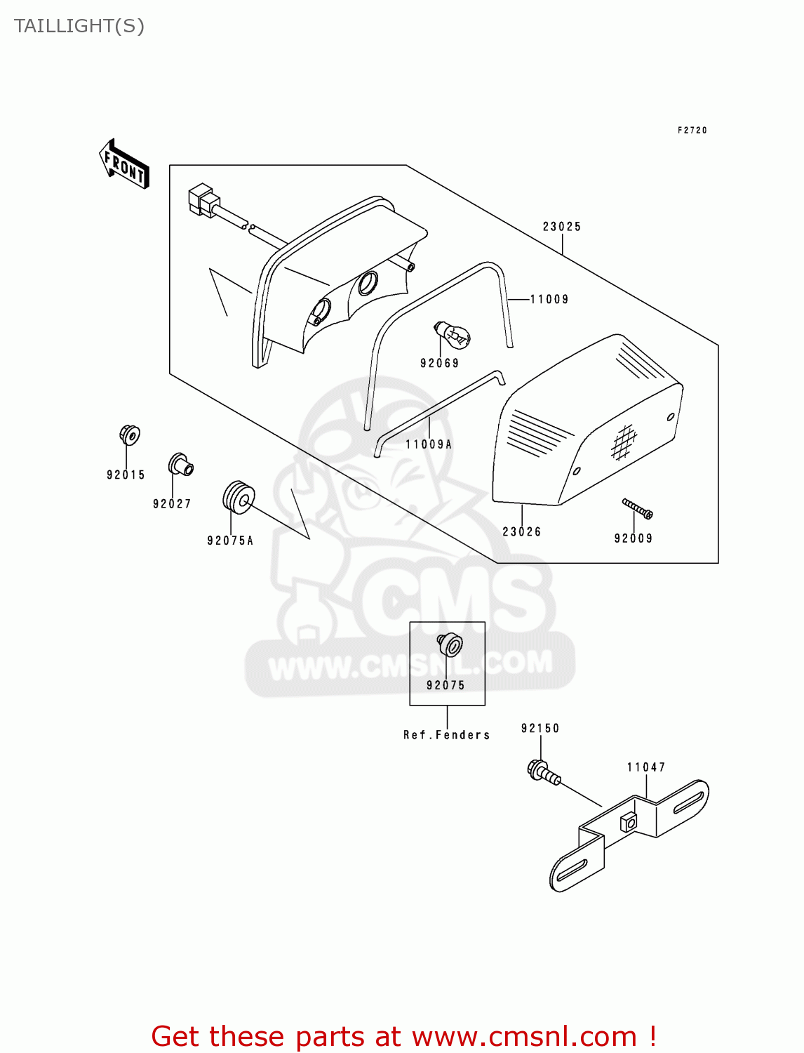 TAILLIGHT(S) ZR550B7 ZEPHYR 1996 EUROPE SD SP