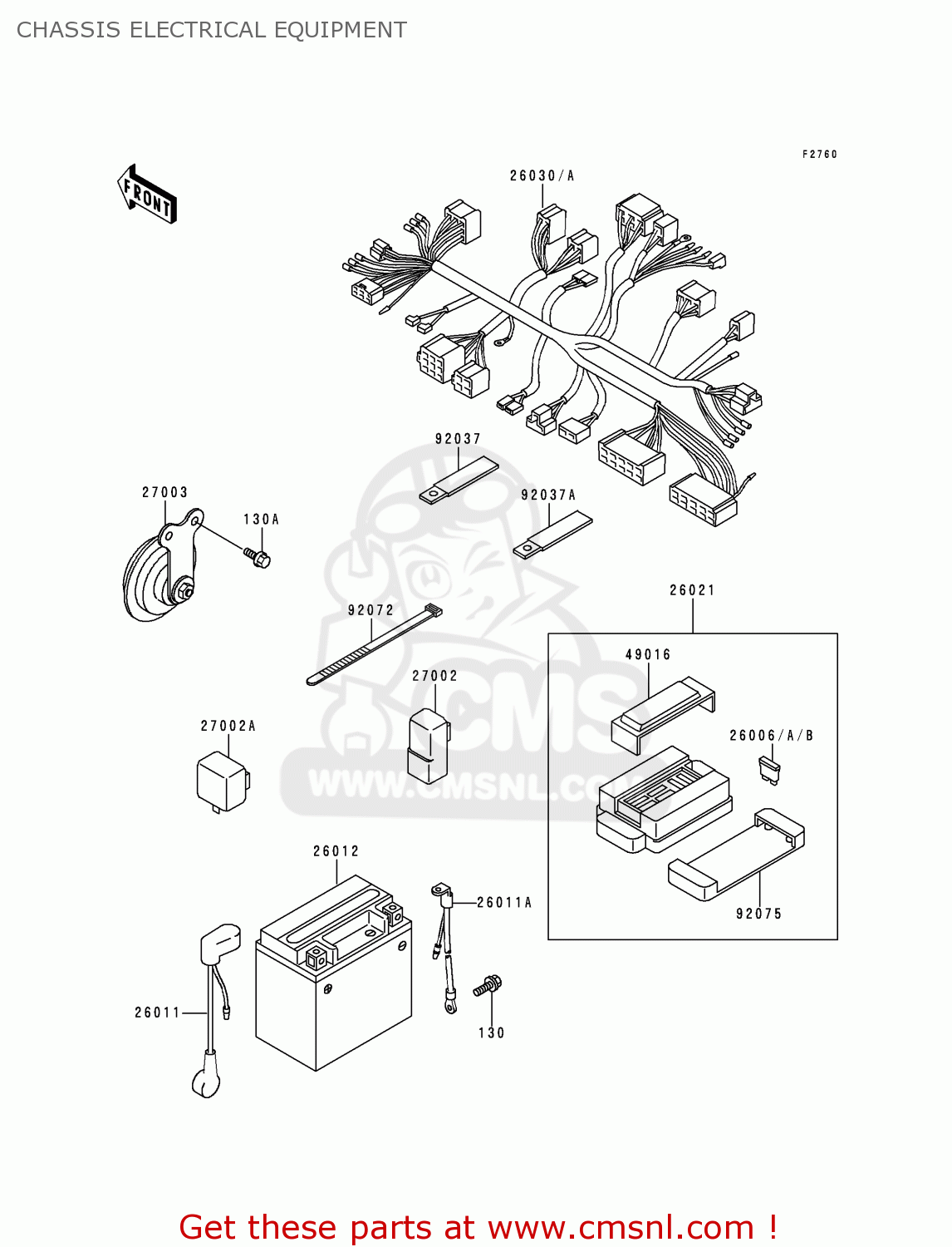 CHASSIS ELECTRICAL EQUIPMENT ZR550B7 ZEPHYR 1996 EUROPE SD SP