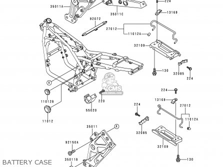 BATTERY CASE - ZR550B7 ZEPHYR 1996 EUROPE SD SP