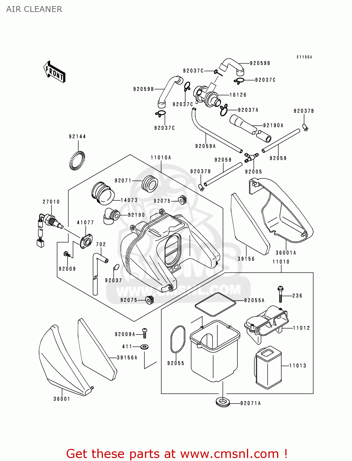 AIR CLEANER ZR550B8 ZEPHYR 1997 AUSTRIA FG NR
