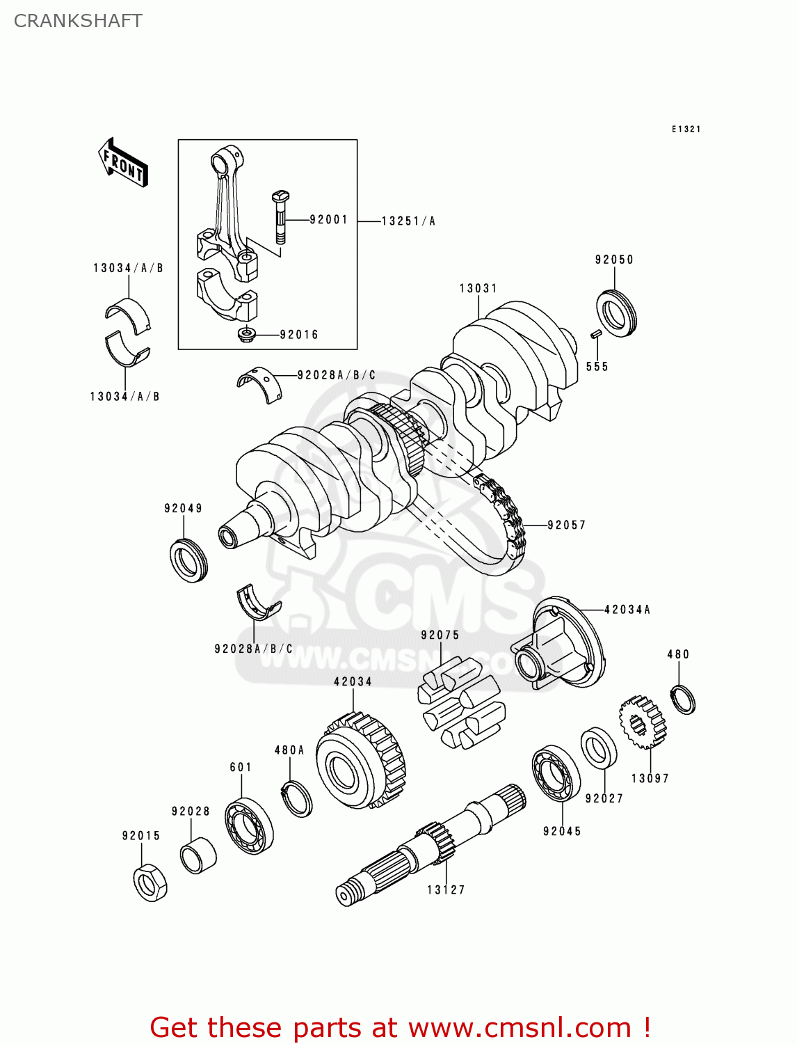 CRANKSHAFT ZR550B8 ZEPHYR 1997 AUSTRIA FG NR