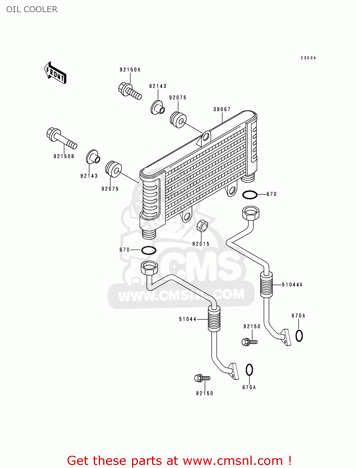 OIL COOLER ZR550B8 ZEPHYR 1997 AUSTRIA FG NR