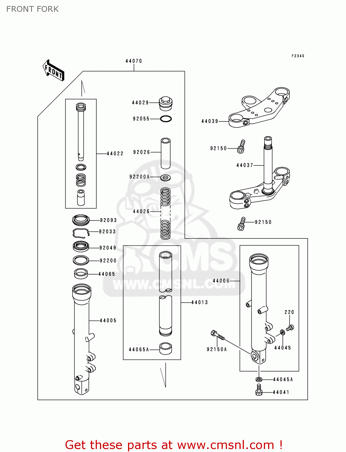 FRONT FORK ZR550B8 ZEPHYR 1997 AUSTRIA FG NR