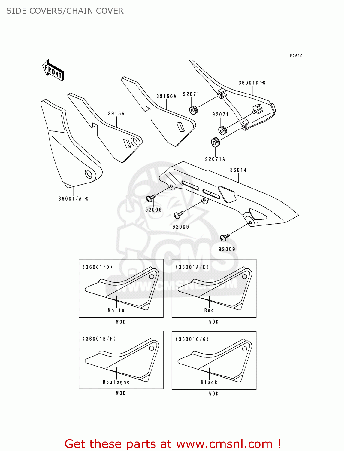 SIDE COVERS/CHAIN COVER ZR550B8 ZEPHYR 1997 AUSTRIA FG NR