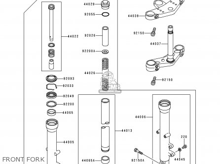 FRONT FORK - ZR550B8 ZEPHYR 1997 AUSTRIA FG NR