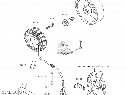 Kawasaki ZR550B9 ZEPHYR 1998 FG parts lists and schematics