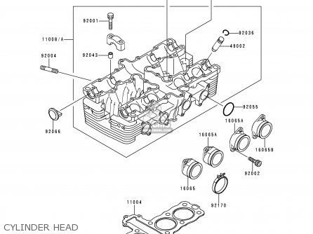 CYLINDER HEAD - ZR550B9 ZEPHYR 1998 FG